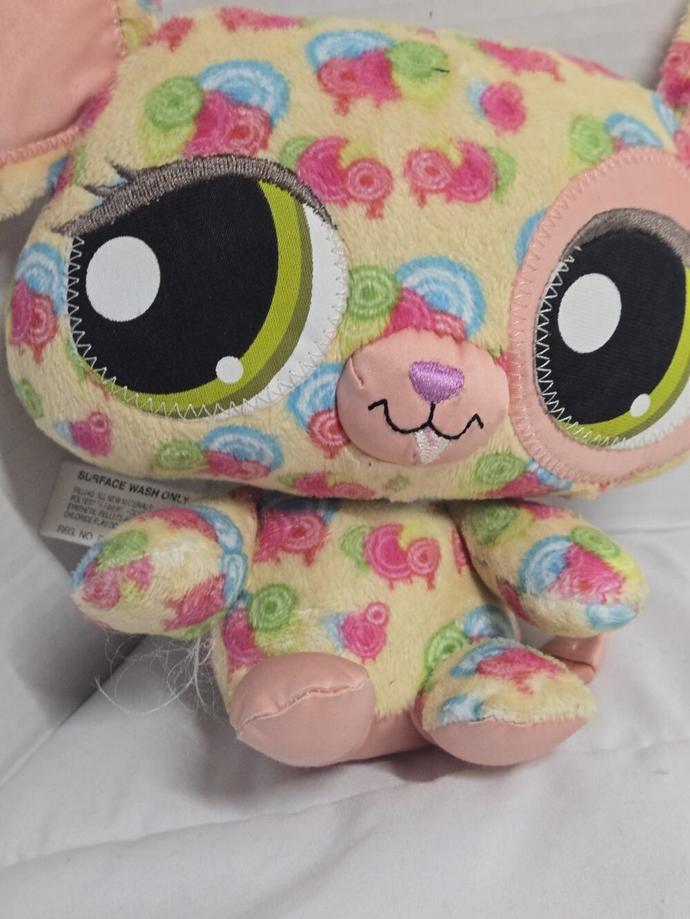 Littlest Pet Shop Happiest Mouse Plush Stuffed Animal 2008 Retired Discontinued
